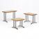 Tables gigognes brutalistes rustiques vintage