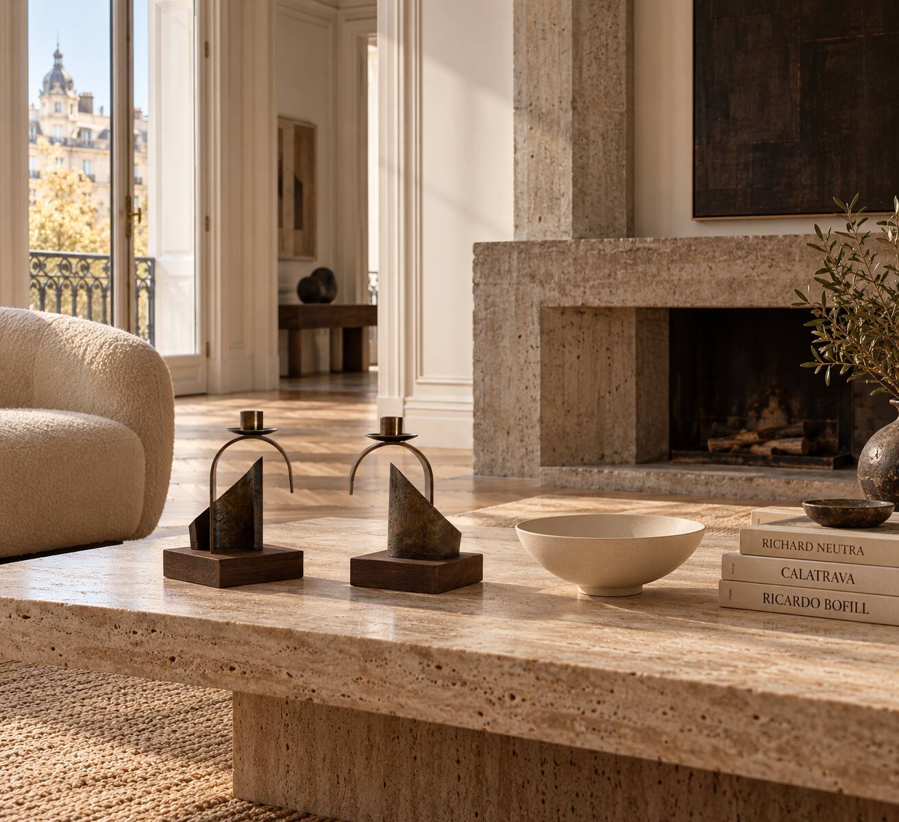 Pair of Brutalist Sculptural Candleholders by Arte Romera, Spain, 1980s