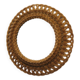 Rattan wall mirror