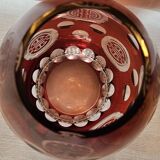 Original ruby overlay crystal vase