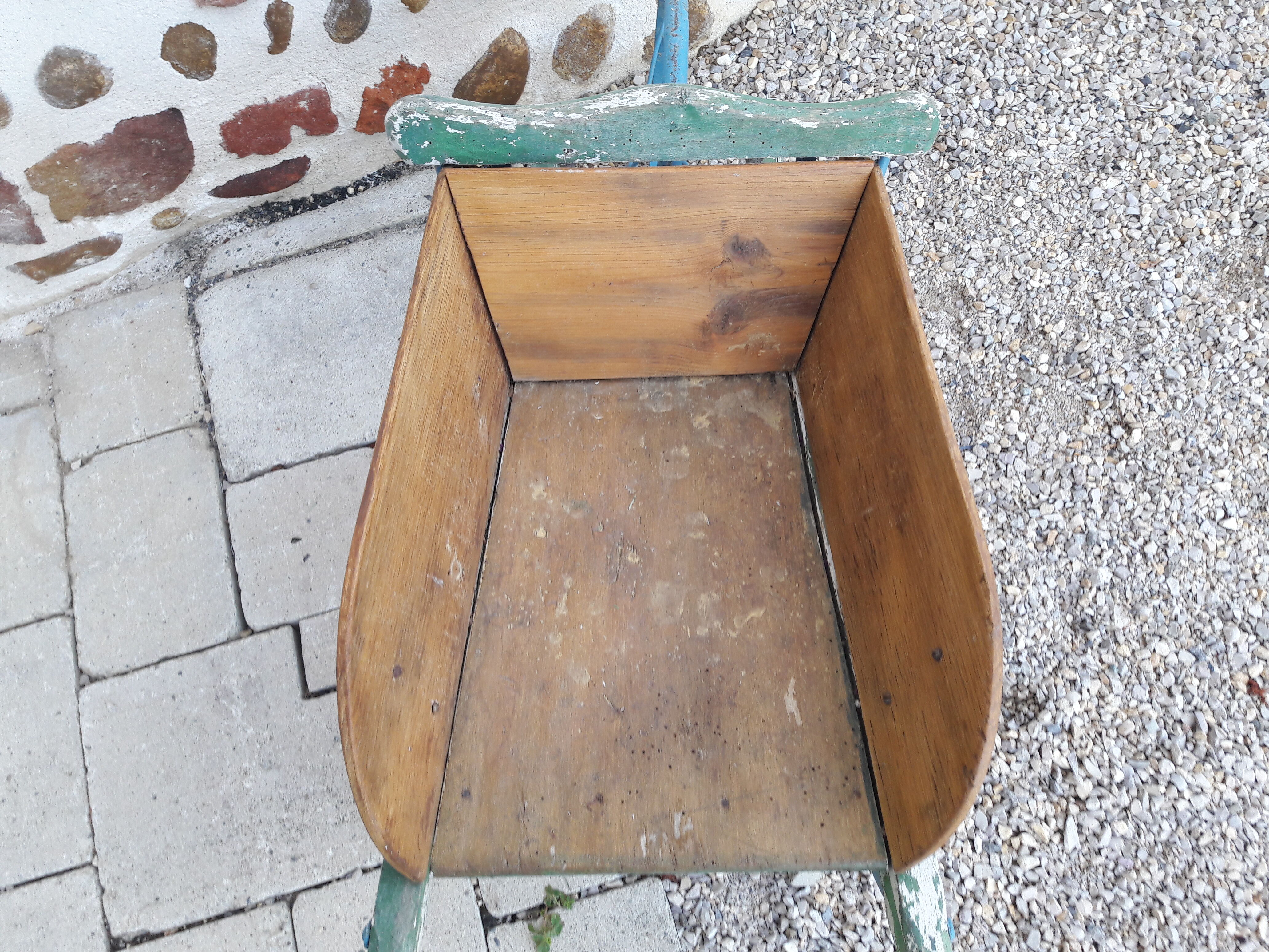 Wooden children's wheelbarrow
