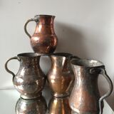 4 Islamic Art Ottoman Turkish copper pitchers antique