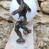 Art deco lamp in footballer marble