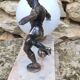Art deco lamp in footballer marble
