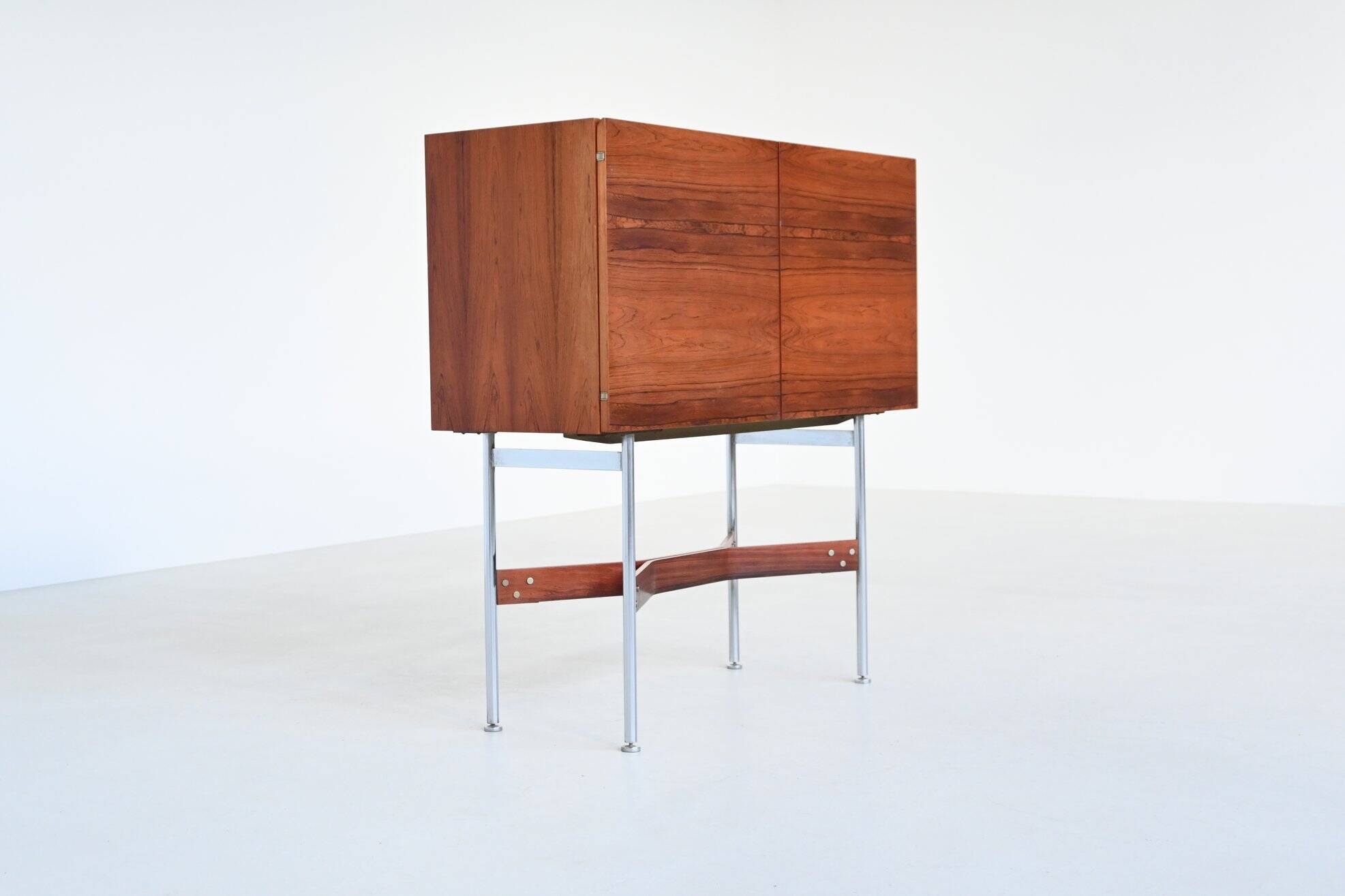 Rudolf Bernd Glatzel rosewood bar cabinet Fristho the Netherlands 1956