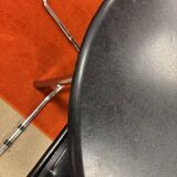 Knoll oval table with black marble and chrome legs by Joe d'Urso, 1983