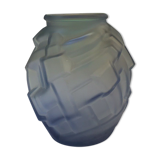 Art deco blue glass vase