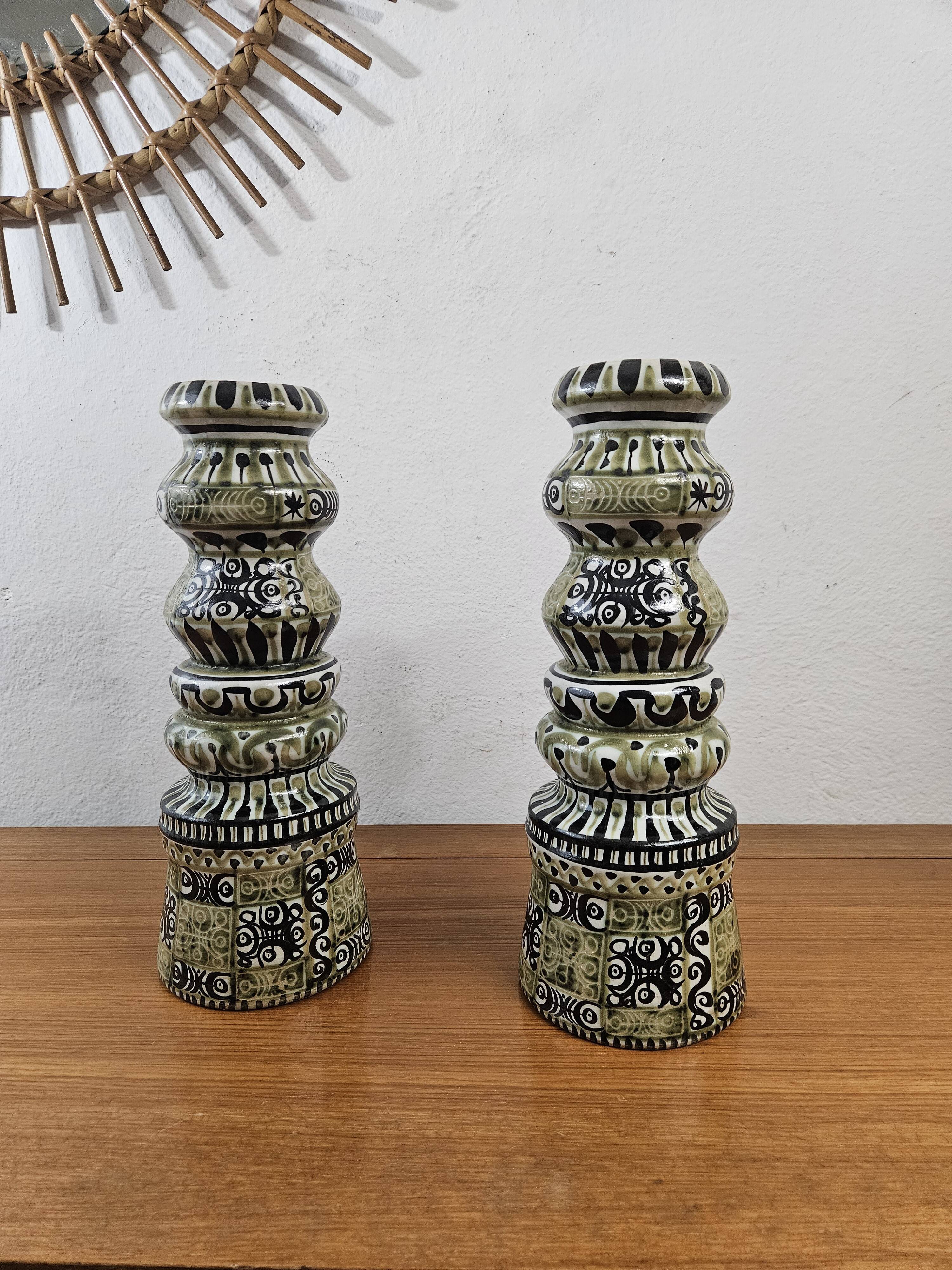 André Horellou Candlesticks - Ceramic