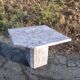 Sculptural coffee table in grey and pink marble – Vintage 1970s/1980s