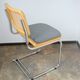 Vintage Bauhaus chair, 1980s – chrome, raffia and fabric