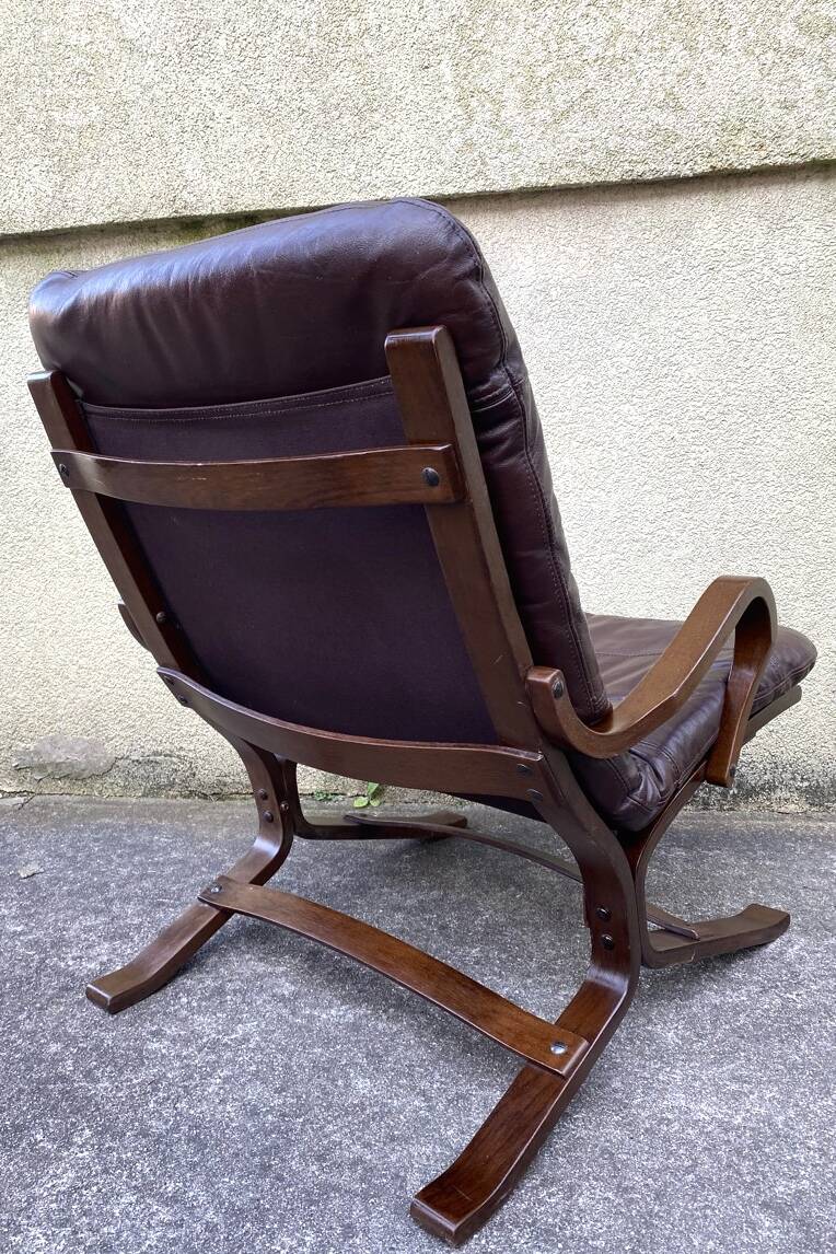 Siesta designer armchair, Scandinavian, leather, 1960s, 70s