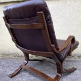 Siesta designer armchair, Scandinavian, leather, 1960s, 70s