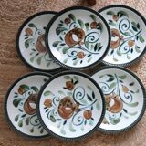 6 Argenteuil Boch La Louviere plates