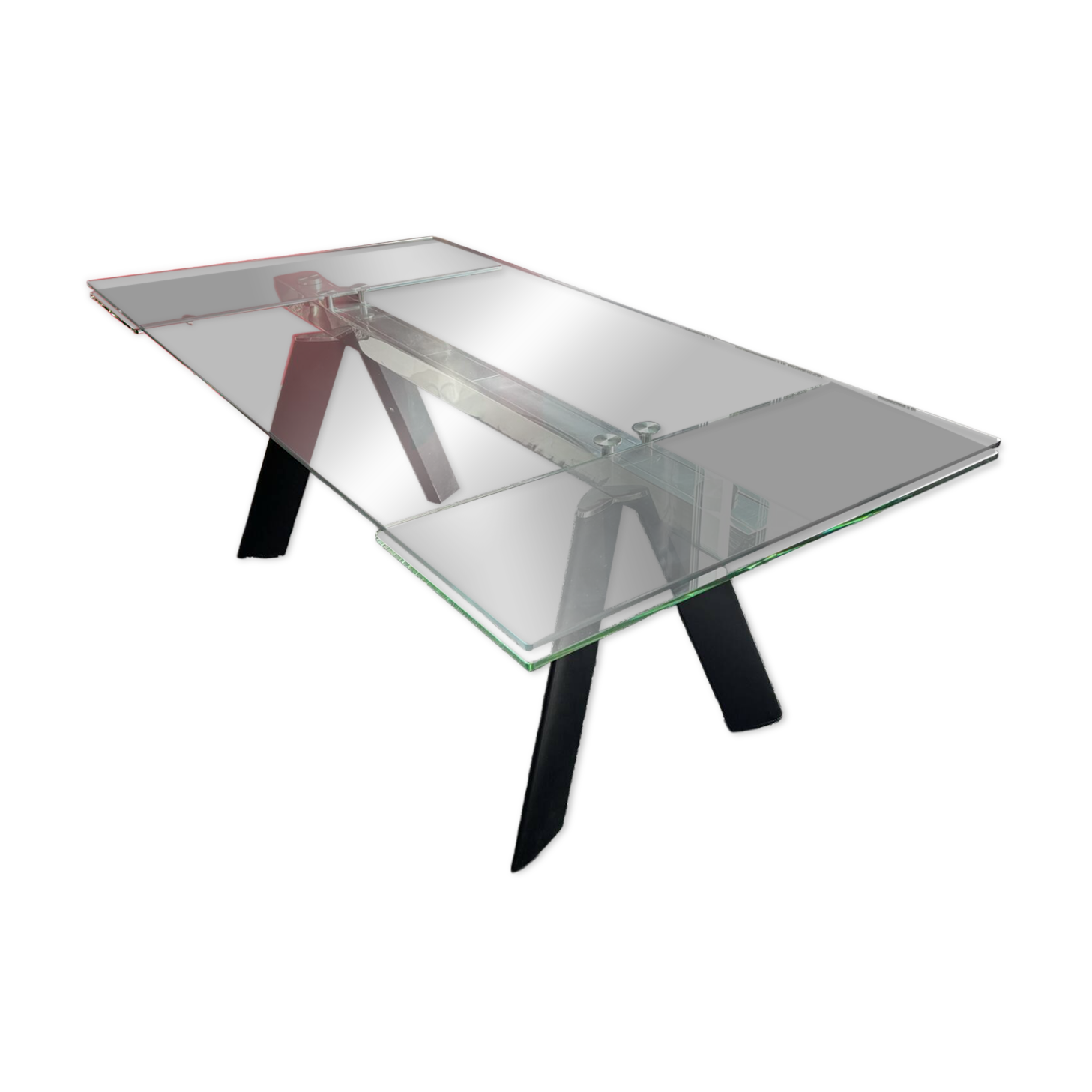 Table rectangulaire en verre Roche et Bobois