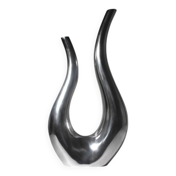 Vase en aluminium sculptural contemporain, très grand