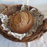 Round wicker basket