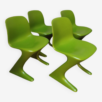 Suite 4 chairs "Kangaroo" Ernst Moeckl