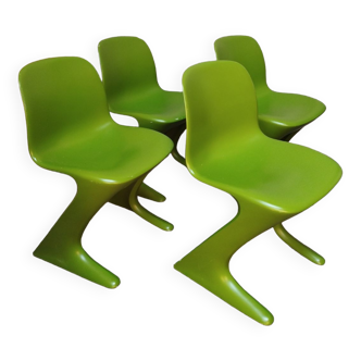 Suite 4 chaises "Kangourou" Ernst Moeckl