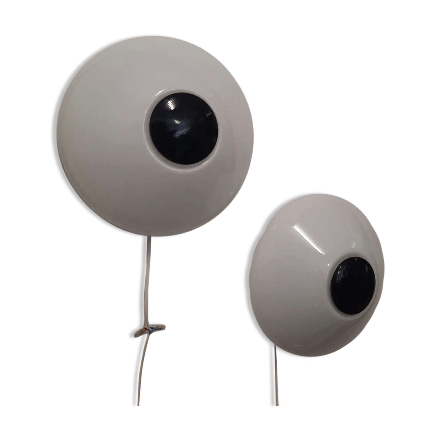 Pair of polychrome Murano glass wall lights, 1990s.