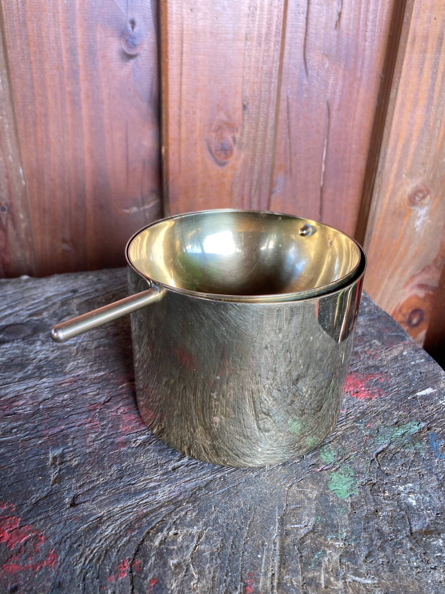 Vintage brass ashtray "Arne Jacobsen", Cylinda-Line 1980/1982