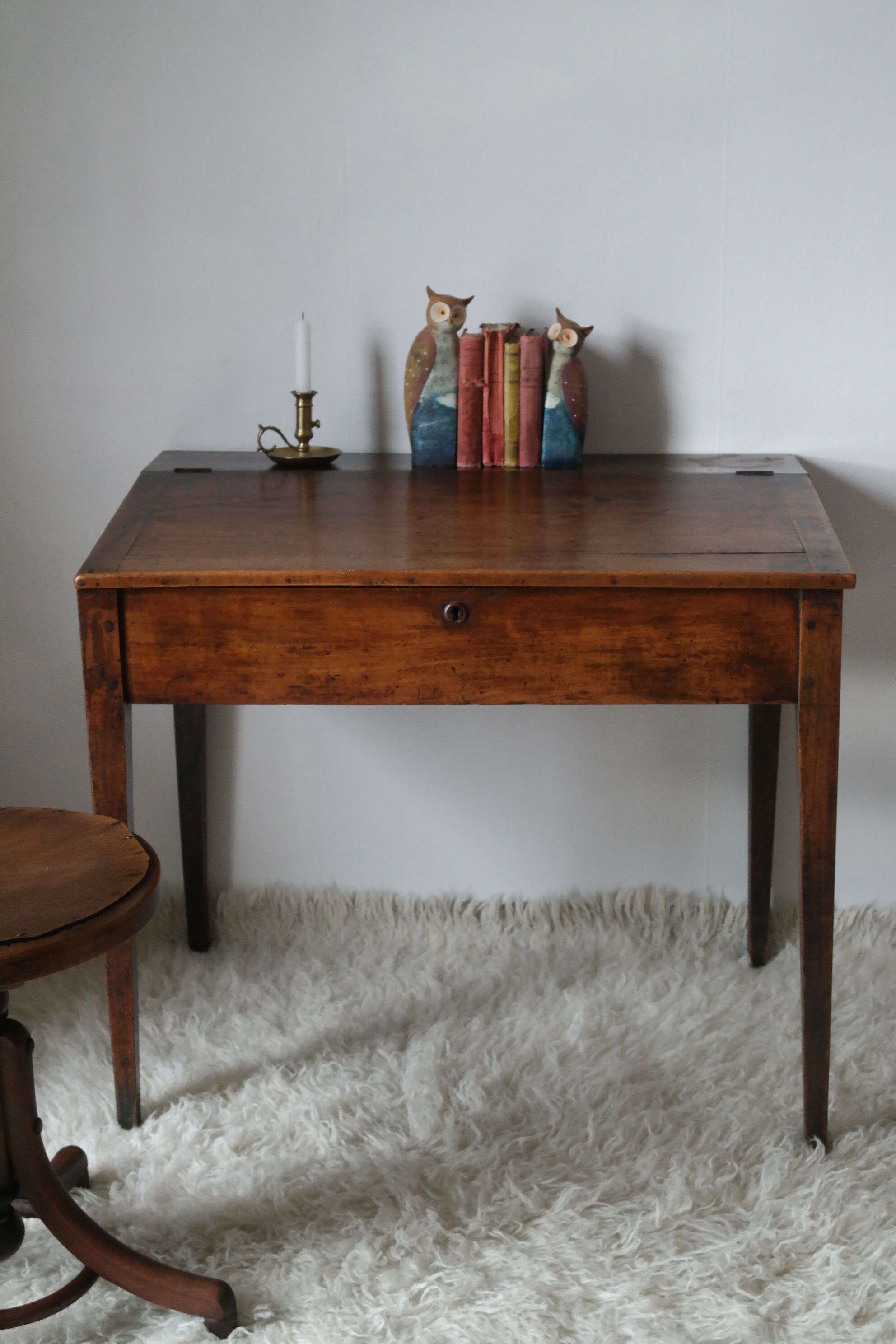 Old desk in walnut school master
