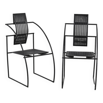 Pair of Quinta model chairs by Mario Botta, Alias circa 1985