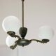 Art Deco French Brass Figural Chandelier, 1930