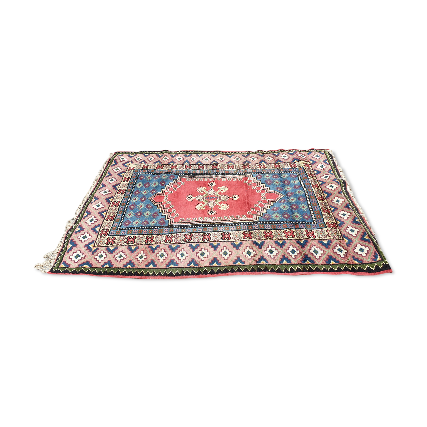 Wool cross oriental carpet :129×185