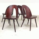 Set of 4 all-wood chairs by Antonin Suman for Tatra Nabytok