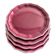 Set of 4 Provençal burgundy plates
