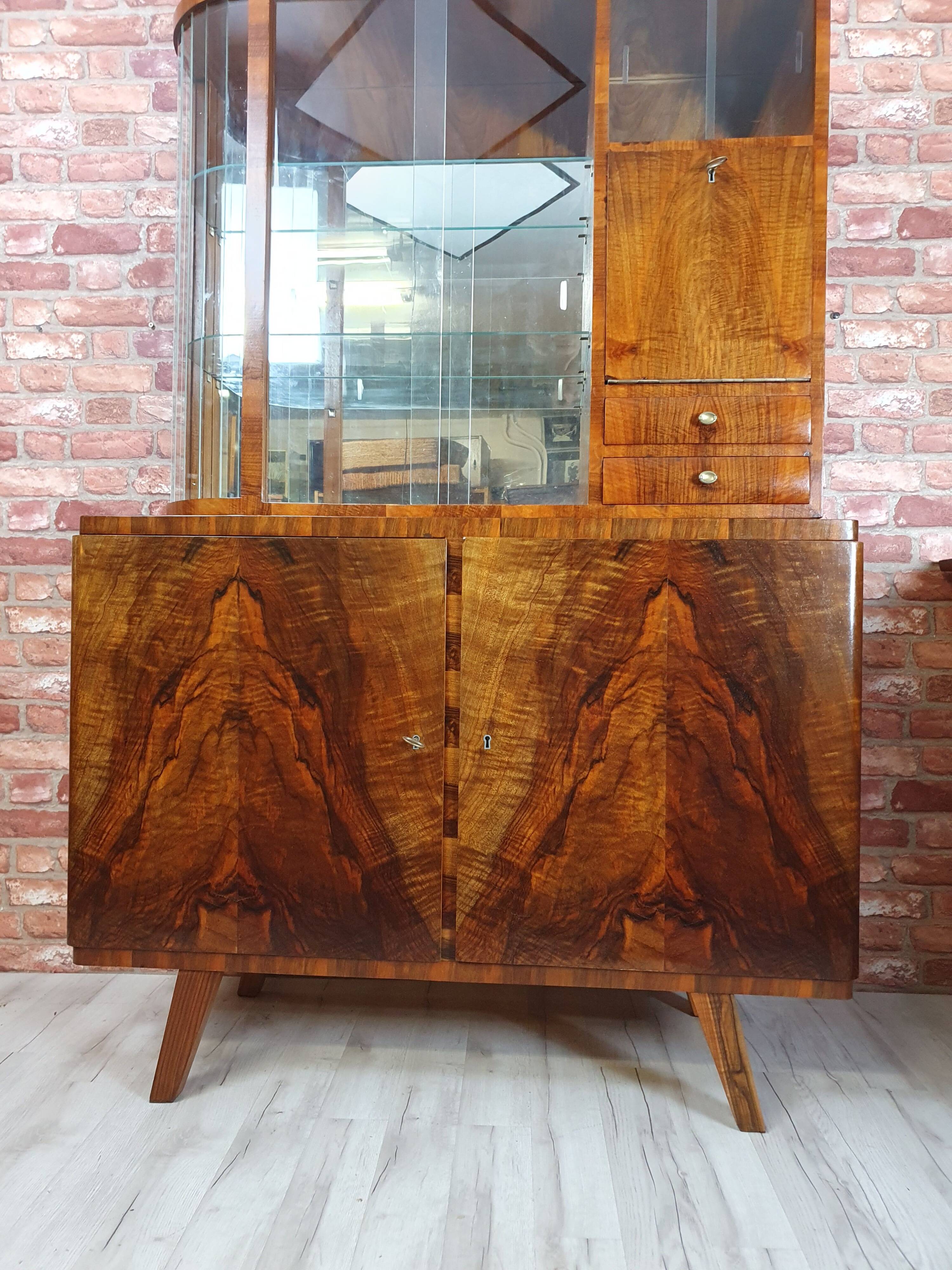 Renovated art deco highboard, Poland 1940