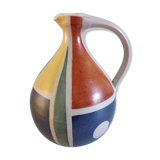 Vase ball vintage polychrome ceramic