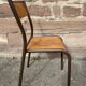Set of 6 vintage industrial school chairs for communities mullca delagrave tube & wood