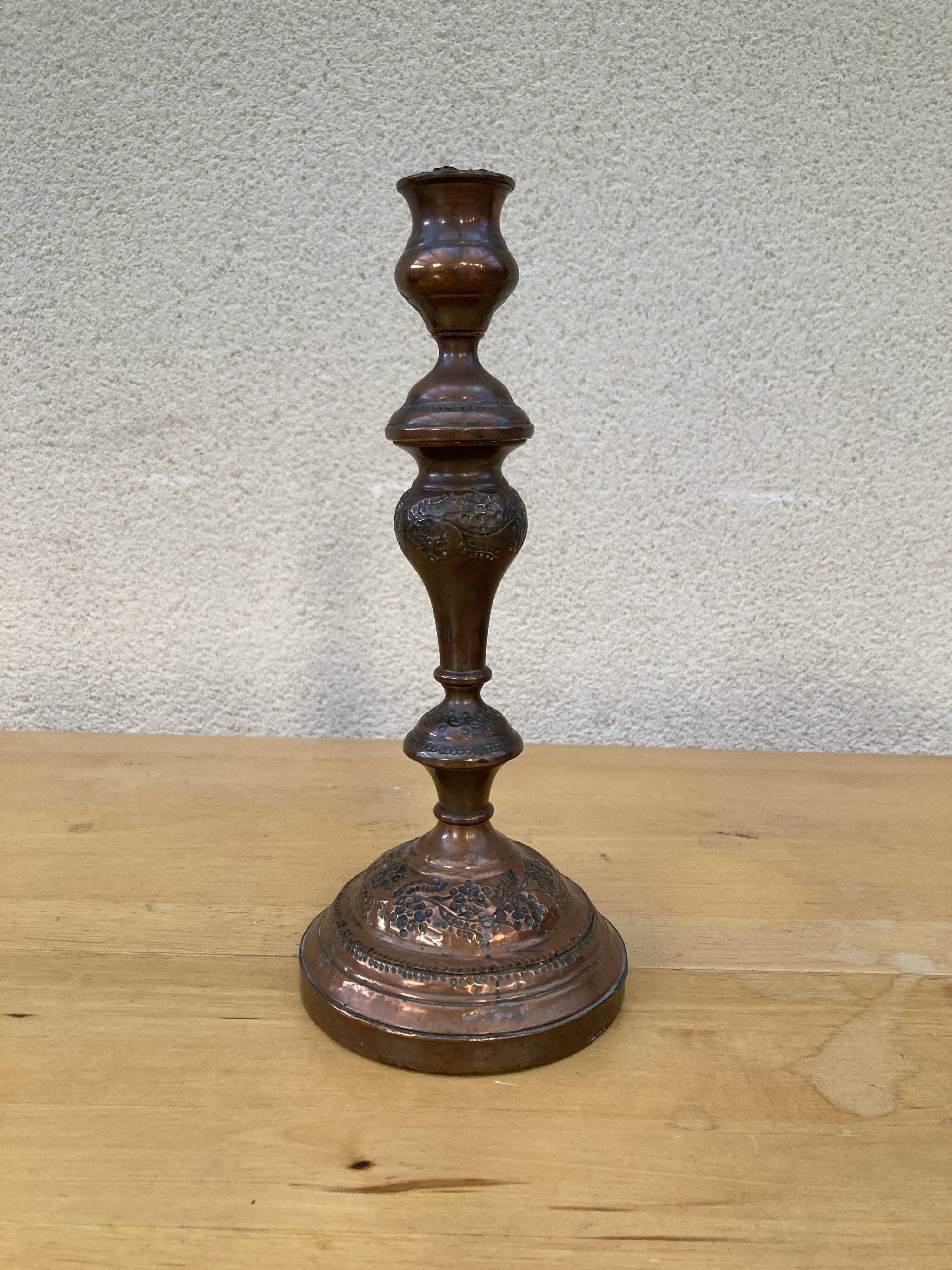 Copper candlestick