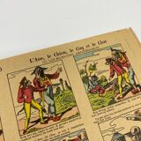 Image of epinal "the donkey, the dog, the rooster and the cat"