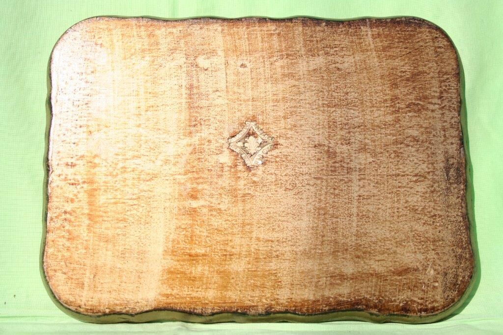 Florentine wooden serving tray