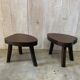 Paire de tabourets rustiques