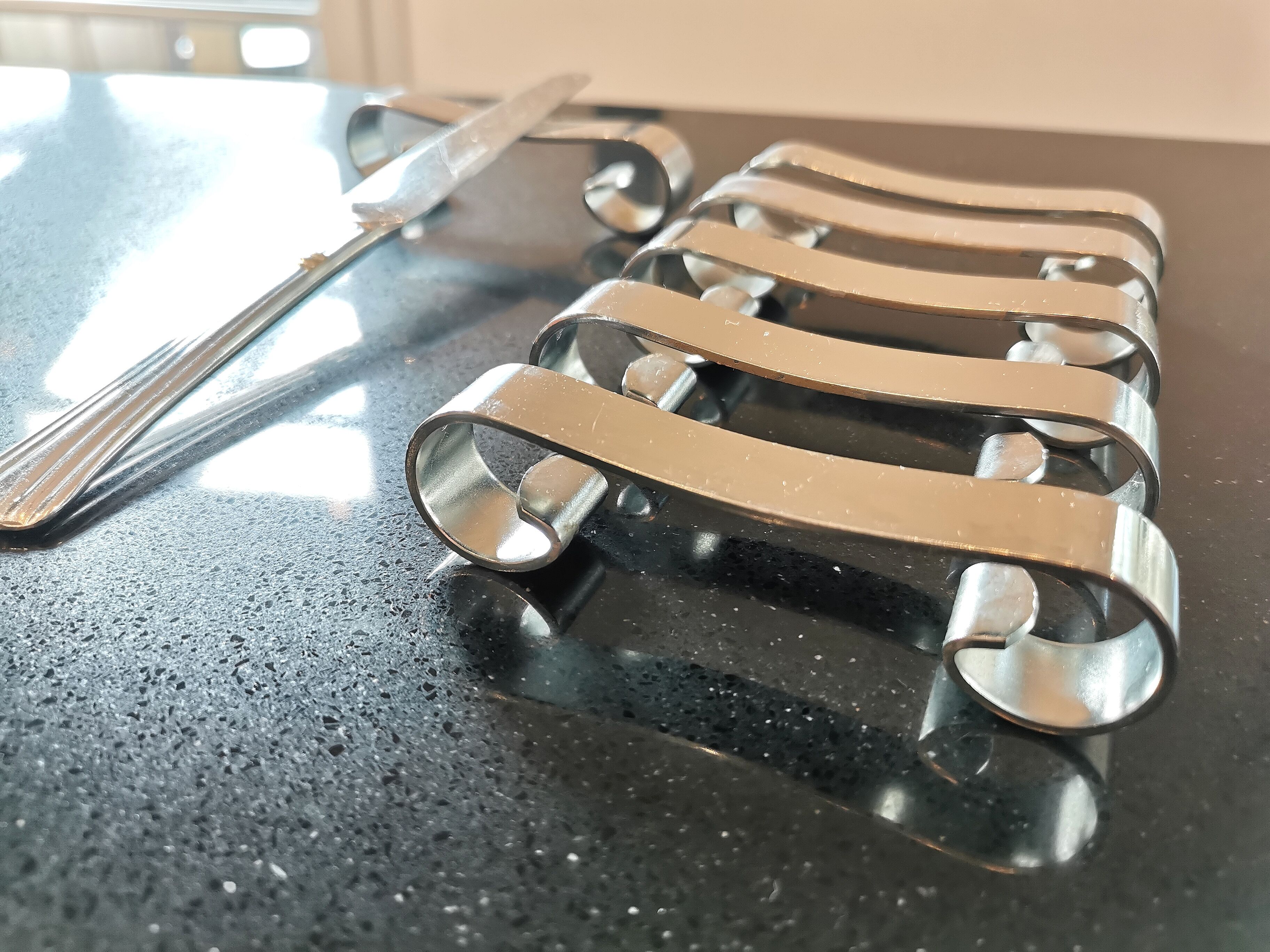 Set de 6 porte couteaux inox
