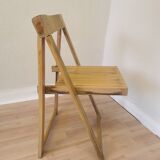 Vintage Aldo Jacober Folding Wooden Chair: Mid-Century Trieste Stool