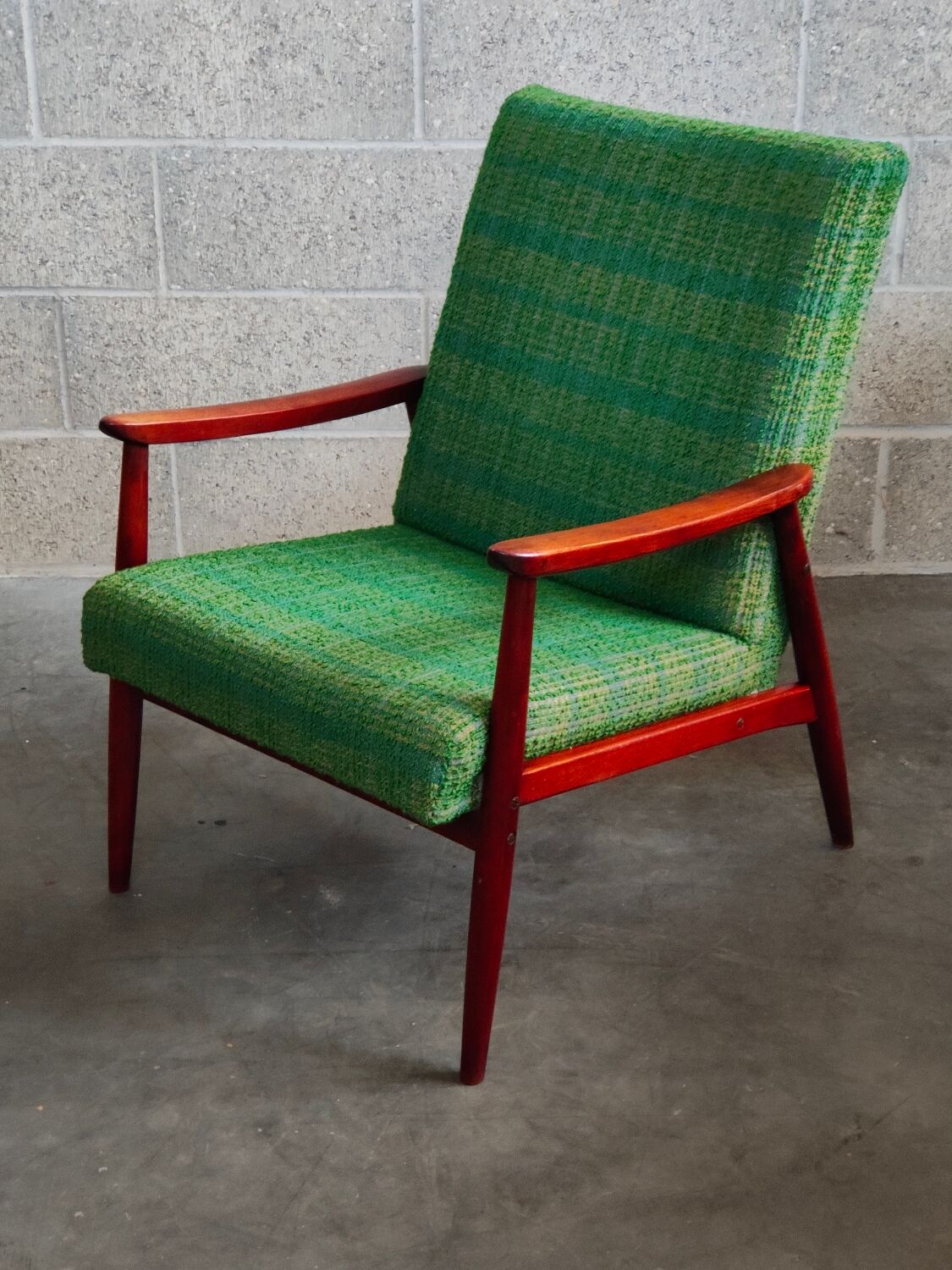 Pair of green armchairs by Jiri Jiroutek for Interier Praha 1960