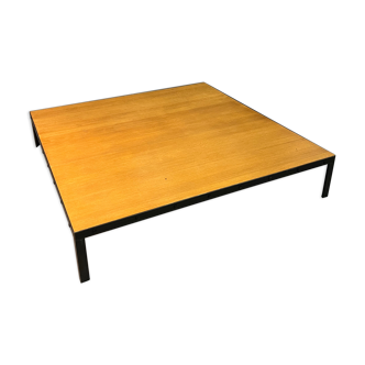 Very large format coffee table, wood and metal