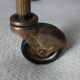 Pair of round old brass glass desserts