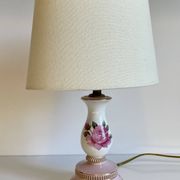 Ceramic Lamp Italy Roses and Gold