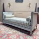 19th century Directoire style lacquered wooden daybed