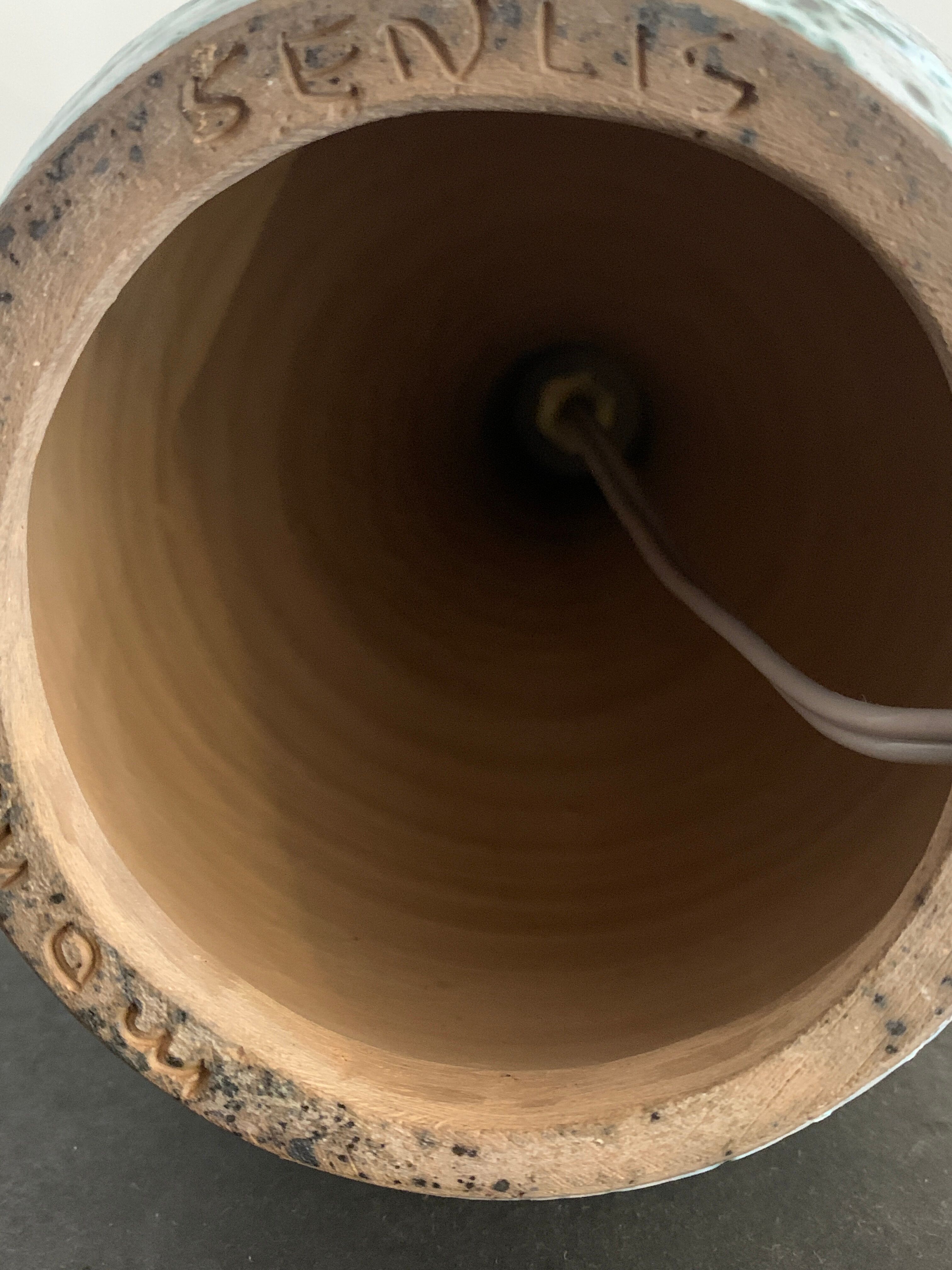 Ceramic lamp foot Monique Senlis, 1970