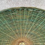 Suspension in green braided rattan