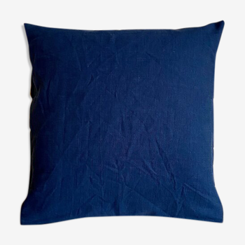 Coussin en lin bleu marine 40 cm