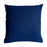 Coussin en lin bleu marine 40 cm