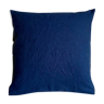 Navy blue linen cushion 40 cm