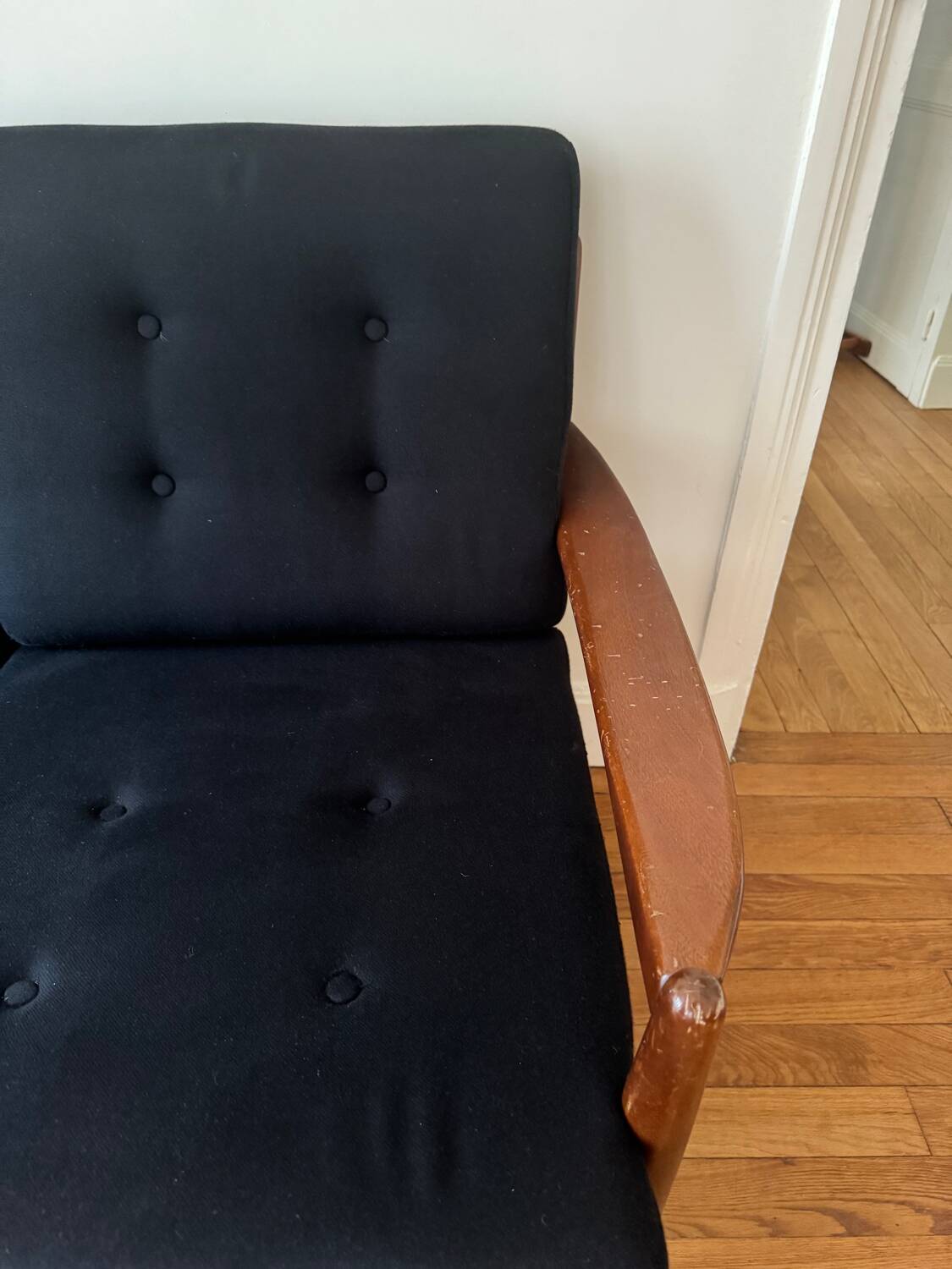 Vintage Scandinavian three-seater sofa